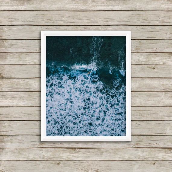 Aerial Surf Print from Cornwall, Fistral Beach Print, Newquay Print, Surf Art, Surf Print, Ocean ... | Etsy (UK)