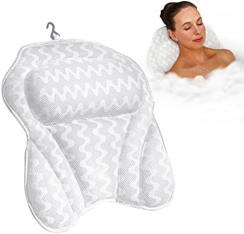 Bath Haven Bath Pillow Bathtub Pillow Back Neck Support Pillow, Spa Cushion for Tub, Relaxing Hea... | Amazon (US)