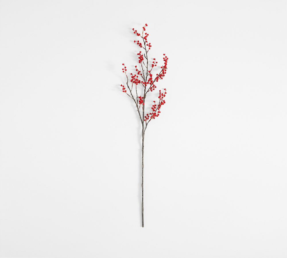 Faux Red Berry Branch | Pottery Barn (US)