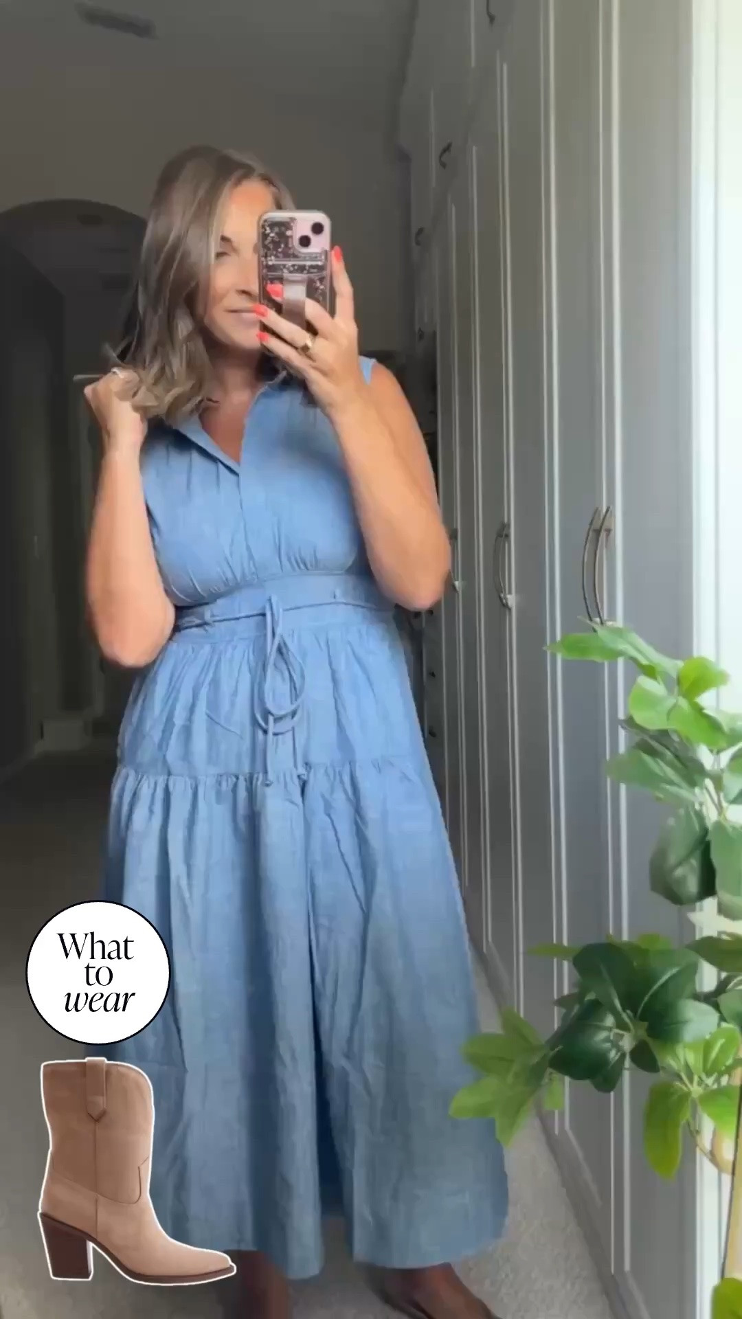 This blue midi is getting a fall refresh 💙🍂 Adding boots gives it the perfect seasonal update!!

#LTKootd #LTKSeasonal #LTKSaleAlert