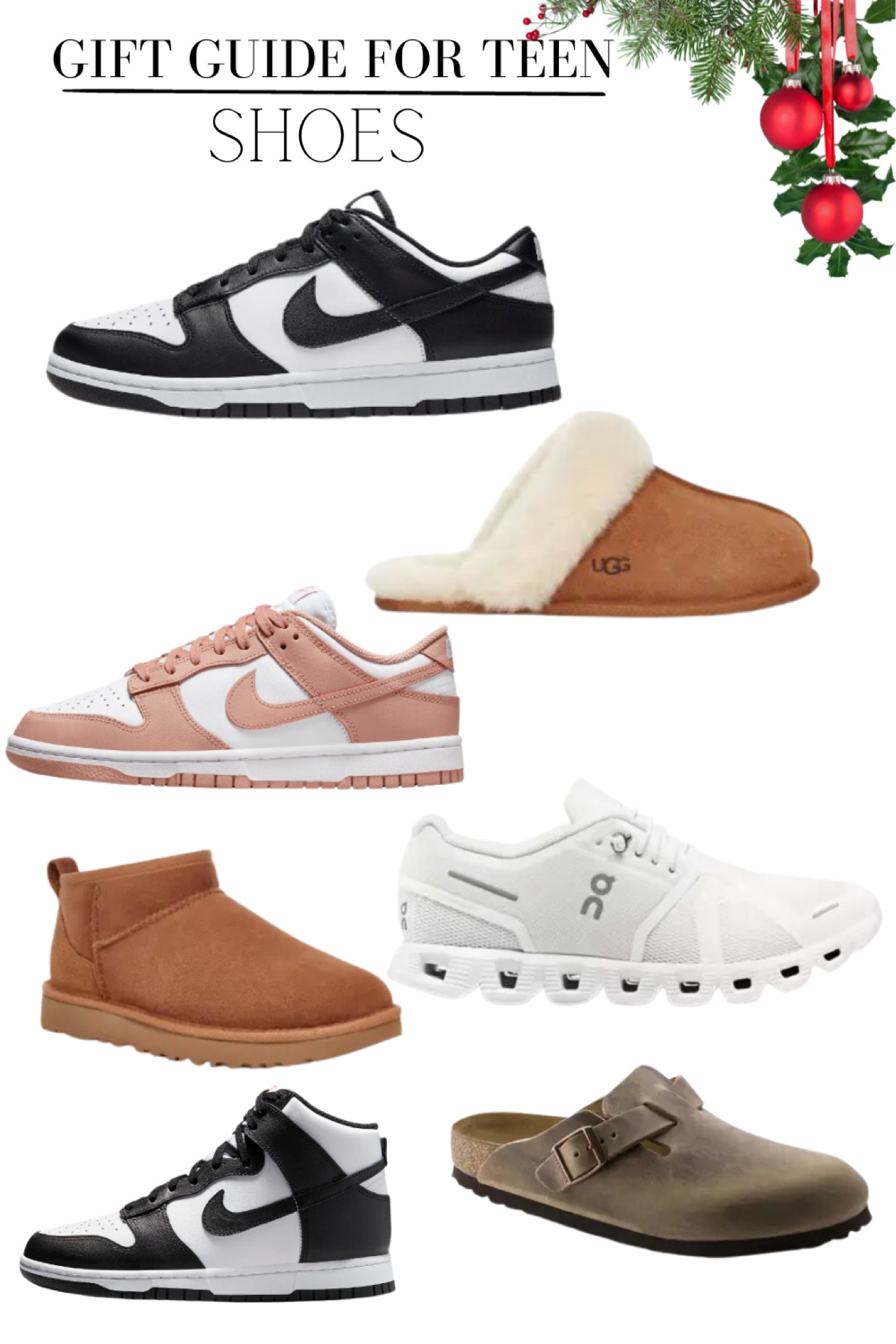 Teen Gift Guide 

Nike 
Nike dunks
Ugg
Christmas
Christmas gift guide 
Teen gift ideas 
Teen girl 
On cloud 
Sneakers 
Shoes
Clogs 
Birkenstock 
Gift ideas
Christmas 
Ugh slippers 
13 year old girl 
Teen girl 


#LTKHoliday #LTKSeasonal #LTKGiftGuide