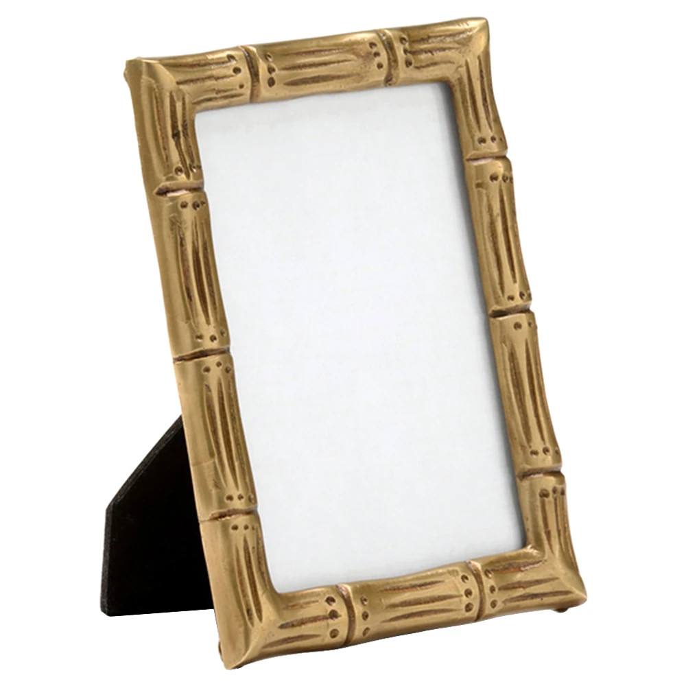 Afia Hollywood Regency Antique Brass Photo Frame - 4x6 | Kathy Kuo Home