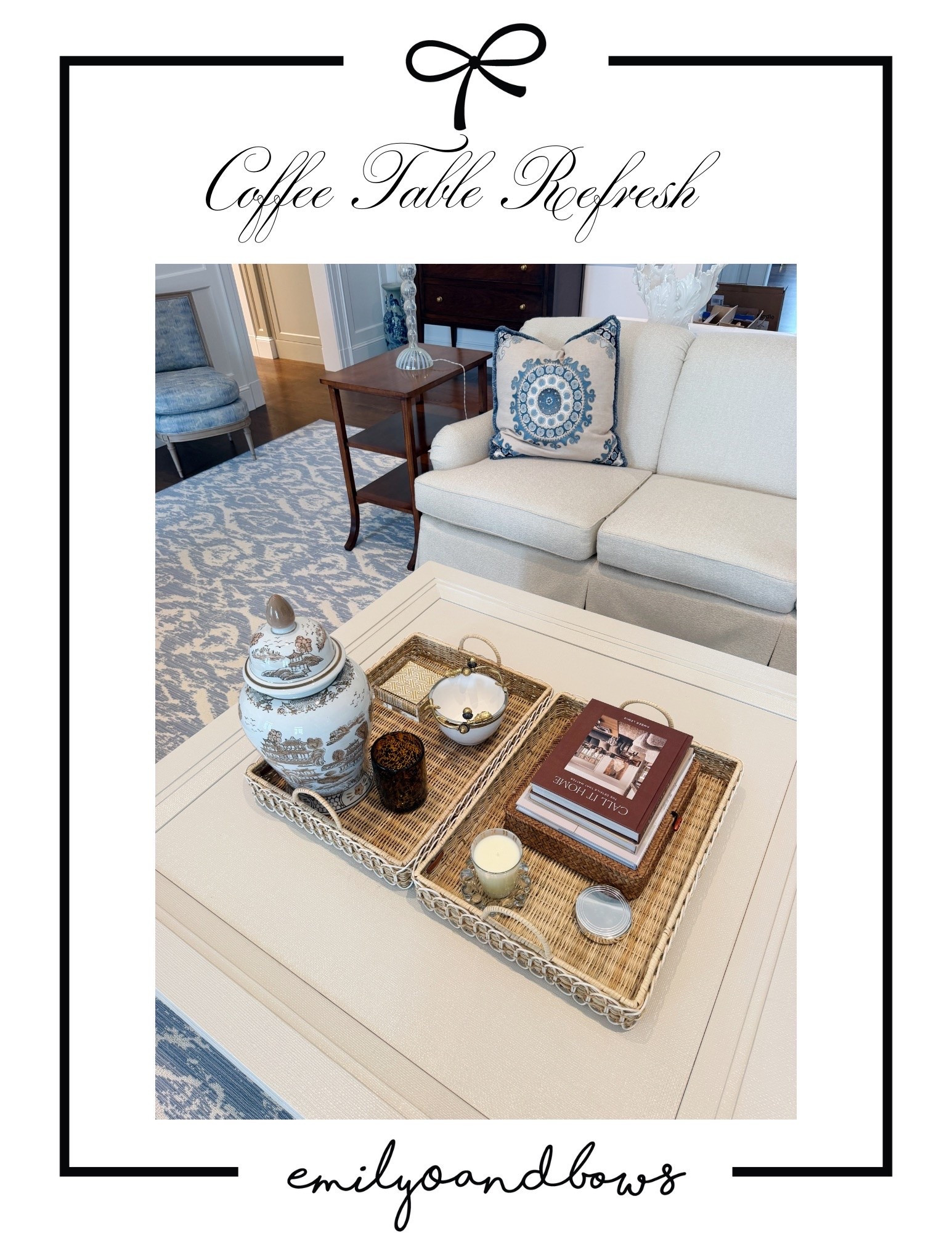 My mother’s coffee table refresh for September!