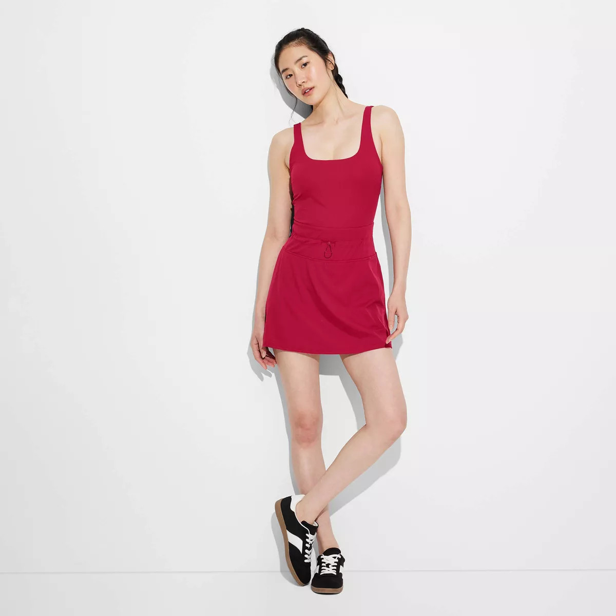 Women's Game Day Ribbed Tank Active Dress - JoyLab™ Dark Red XS | Target