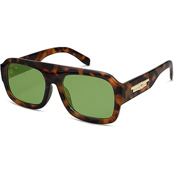 SOJOS Trendy Square Aviator Sunglasses for Womens Mens Polarized Flat Top Designer Inspired UV400... | Amazon (US)