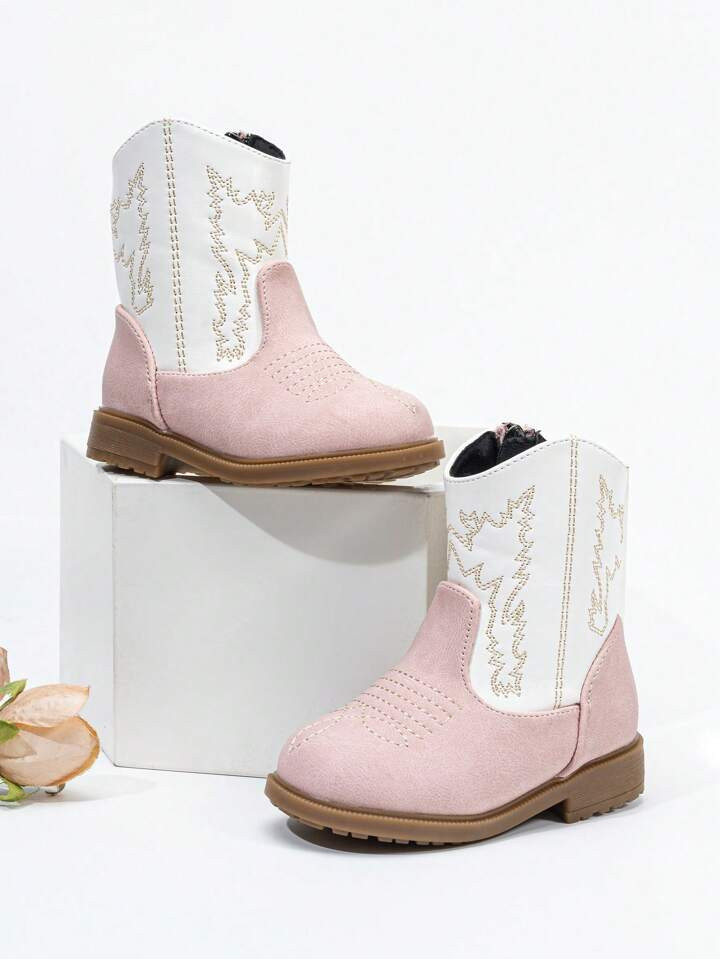 24 Autumn/Winter Western Cowboy Boots, New Wear-Resistant, Warm, Comfortable Flat Heel Western Co... | SHEIN