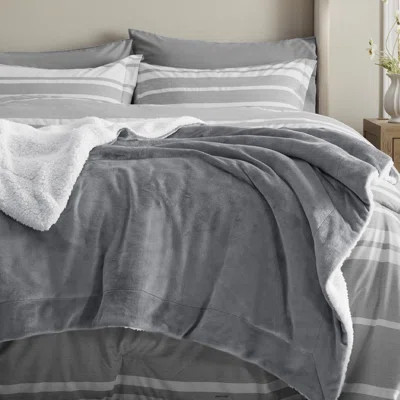 Bedsure 260gsm Sherpa Fleece Blankets for Bed - Thick and Warm | Wayfair North America