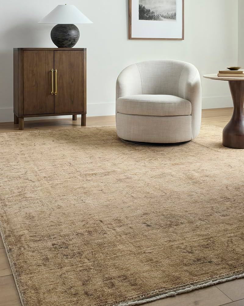 Livabliss x Galey Alix Fetscher I Vintage Medallion Area Rug, 6'7" x 9'6" (7' x 10'), Light Beige | Amazon (US)