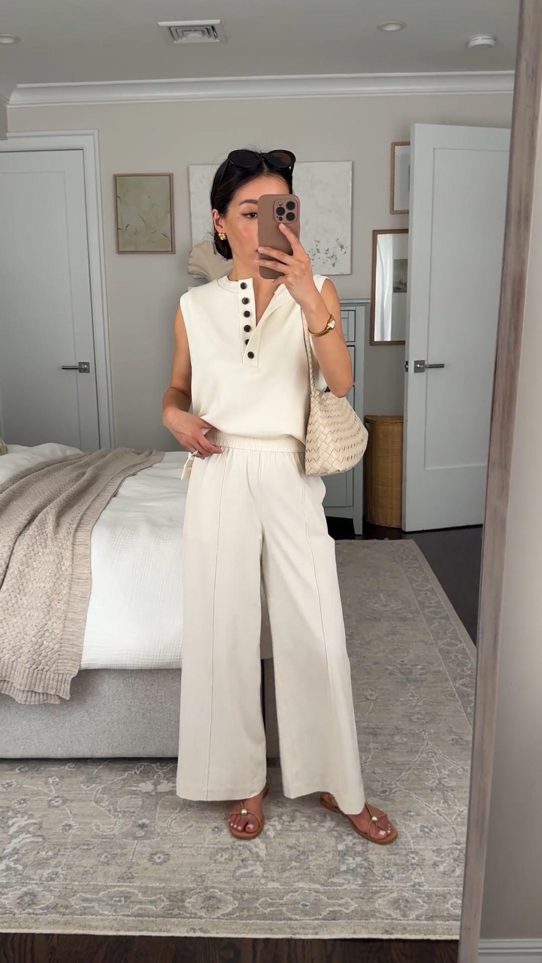 Not a matching set but cute together!
• Breezily wide leg pant XXS in the 25” crop length - TTS, 11” high rise, 12.25” across waist. very light, airy, machine washable.
• Doublesoft tank xxs. The Gracee linked below is also wonderful for petites 
• Loeffler Randall sandals 5.5 took my bigger half
• Anthropologie bag 

Summer hot weather travel, Lululemon , busy mom style, petite friendly airport travel pants, athleisure, errands

#LTKmomlife #LTKPetite #LTKTravel #LTKTravel #LTKPetite #LTKootd
