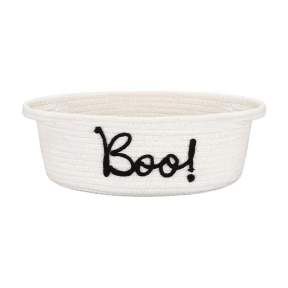 Halloween Boo Woven Basket, Cute Spooky Basket, Trick Or Treat Gift Organizer For Halloween Party... | Walmart (US)