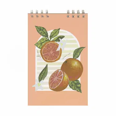 Mediterranean Oranges Lined Top Spiral Notepad | Erin Condren | Erin Condren