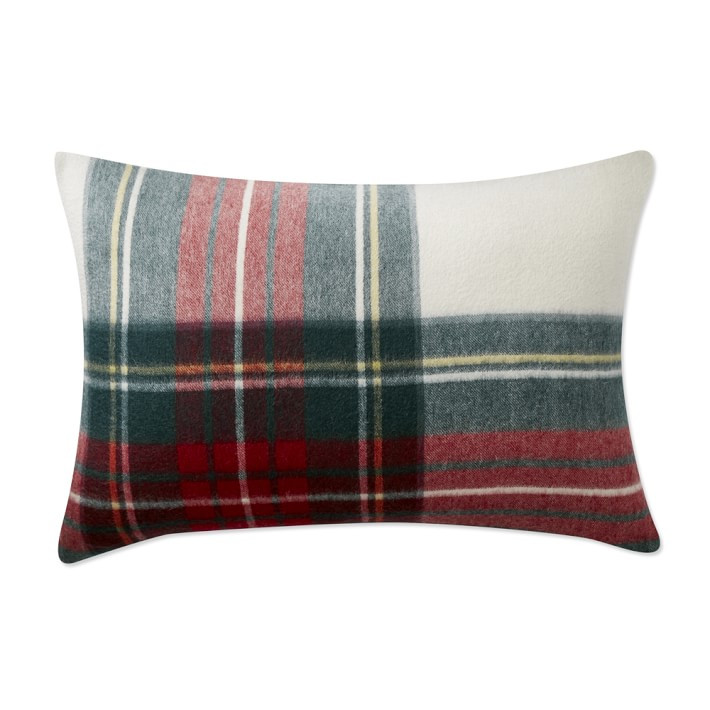 Plaid Lambswool Pillow Cover | Williams-Sonoma