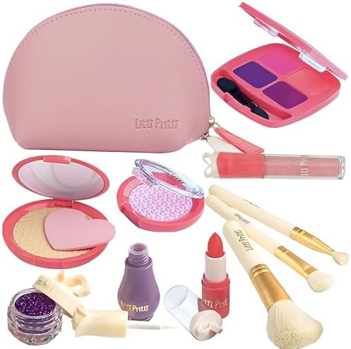 Litti Pritti Toddler Makeup Kit - Pretend Make up 11-Piece Play Makeup Set for Little Girls Age 3... | Amazon (US)