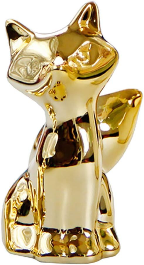 BESTOYARD Ceramic Fox Figurine Decorative Figurine Statue Ceramic Miniature Hand Made and Painted... | Amazon (US)