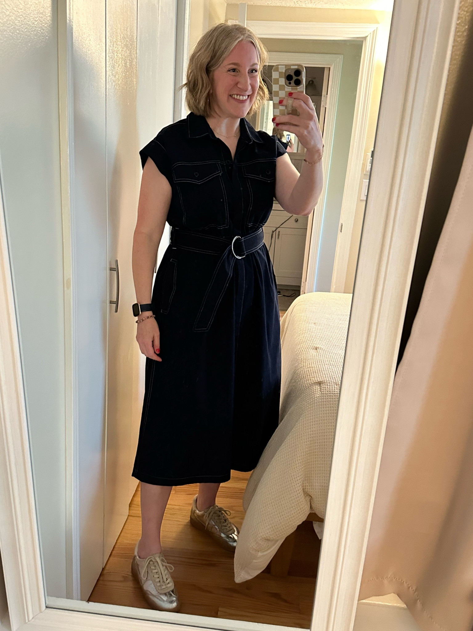 Love a good dress + sneaker combo!
Dress (S); sneakers (TTS) 