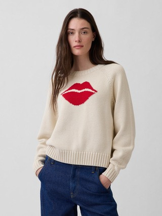 100% Cotton Kiss Raglan Sweater | Gap (US)