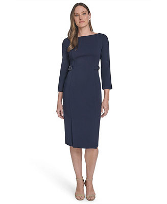 Calvin Klein Women's Side Buckle Midi Dress - Macy's | Macy's