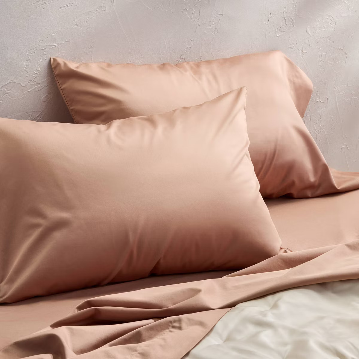 King 600 Thread Count Sateen Pillowcases Light Adobe Clay - Casaluna™ | Target