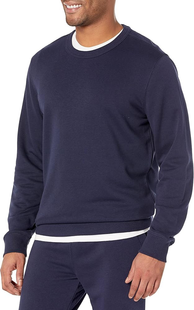 Amazon Essentials Men's Lightweight Long-Sleeve French Terry Crewneck Sweatshirt (Available in Bi... | Amazon (US)