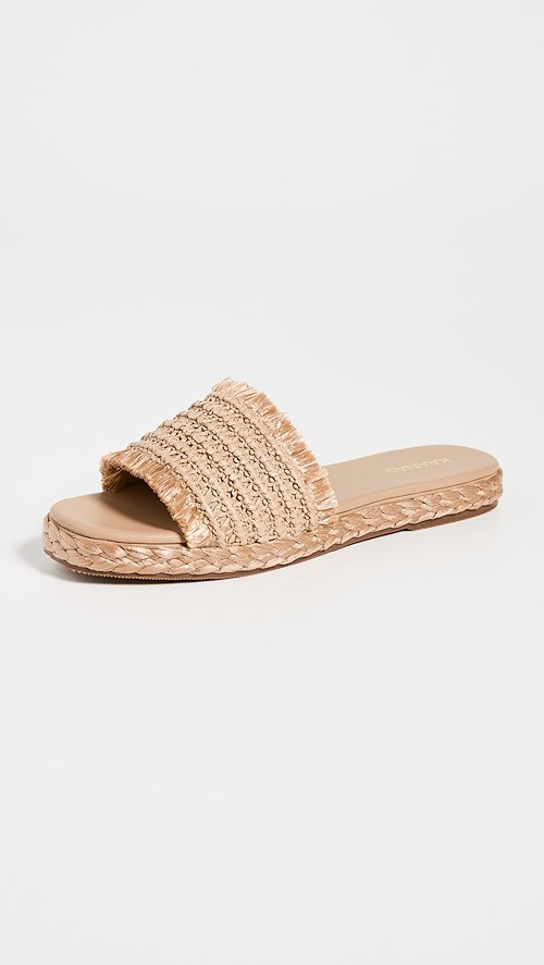 KAANAS Conchal Frayed Flatform Slides | SHOPBOP | Shopbop