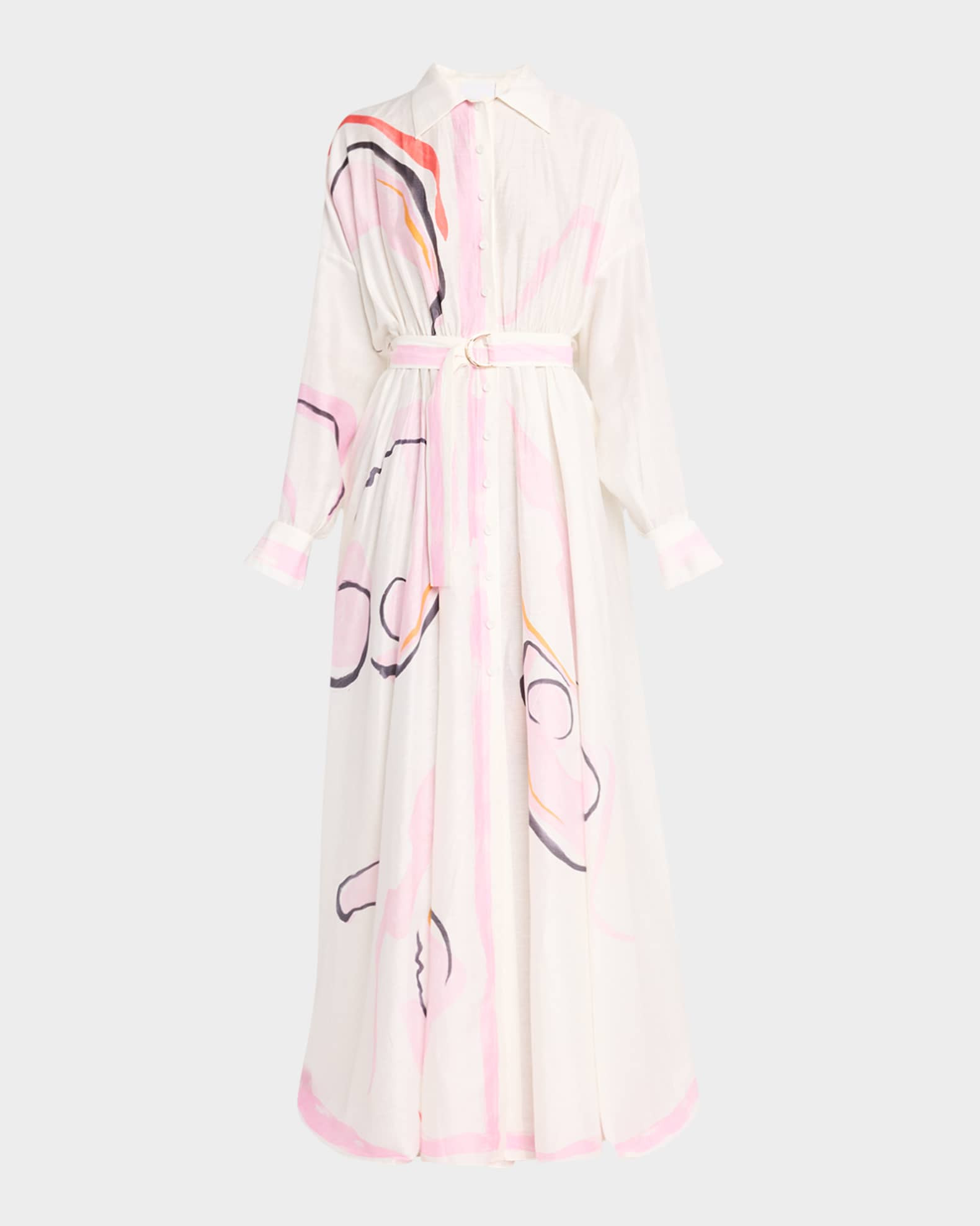 Pennar Belted Long-Sleeve Maxi Dress | Neiman Marcus