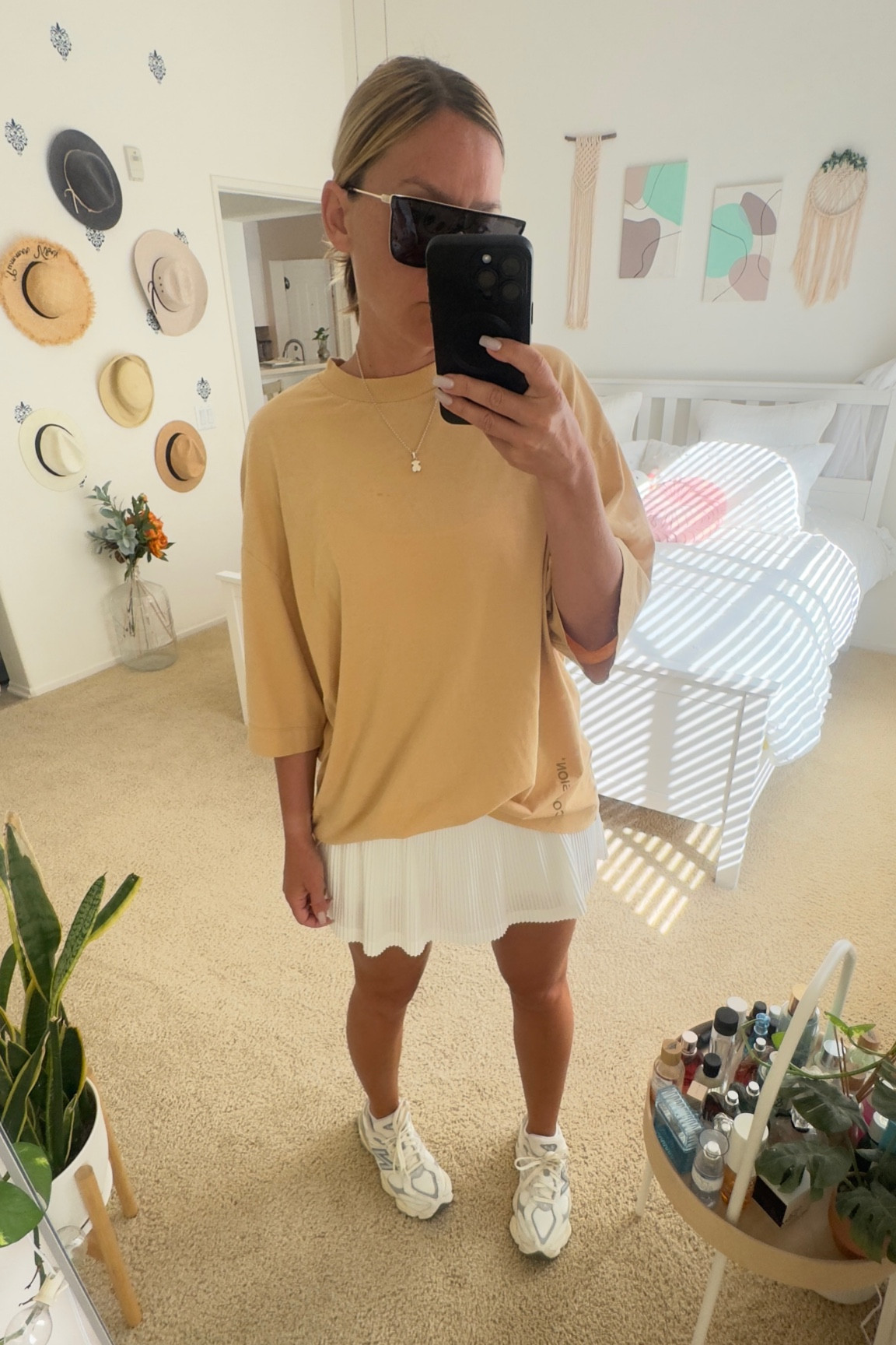 White tennis 🎾 skirt outfit 

#LTKSeasonal #LTKFindsUnder50