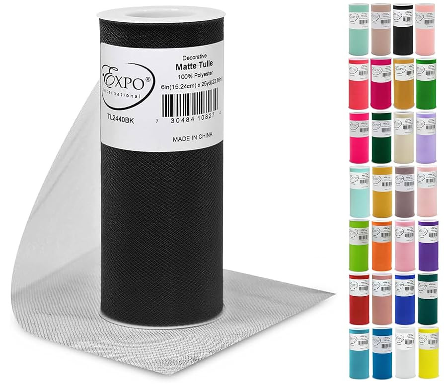Expo International Decorative Matte Tulle, Lightweight Polyester Tulle Fabric for Tutus, Costumes... | Amazon (US)