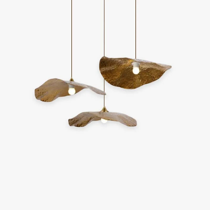 Carins Natural Lotus Leaf Metal Pendant Light | Lassola US