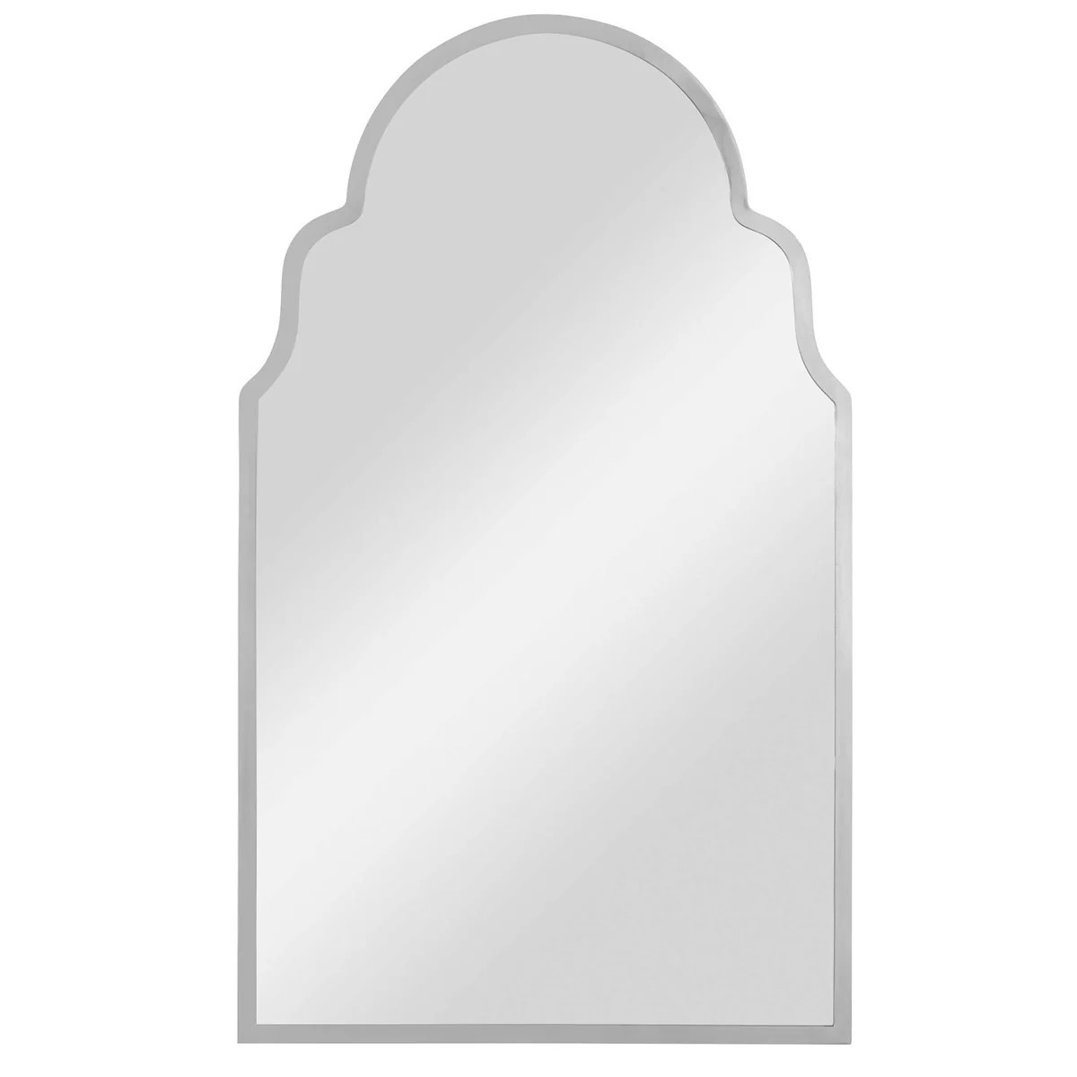 Brayden Arch Mirror, Nickel | Greene & Co Interiors