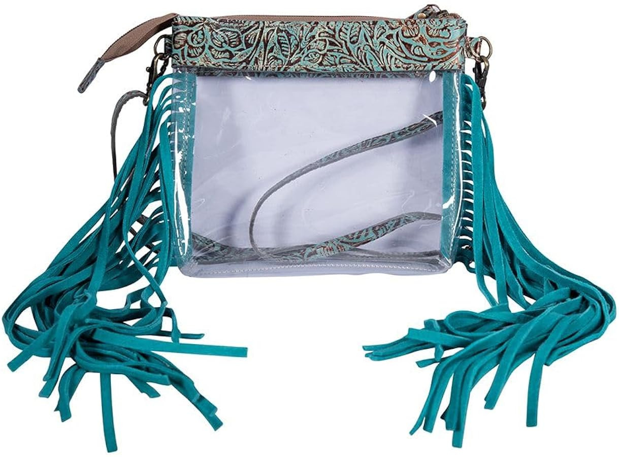 Myra Bag Clear Bag for Women - Western Upcycled Leather Shoulder Bag Tiffany | Amazon (US)