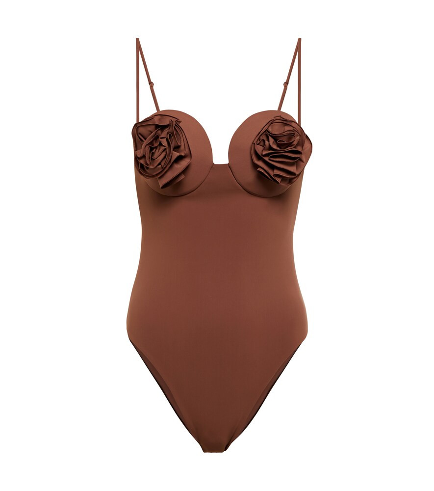 Magda Butrym Floral appliquÃ© swimsuit | Mytheresa (INTL)
