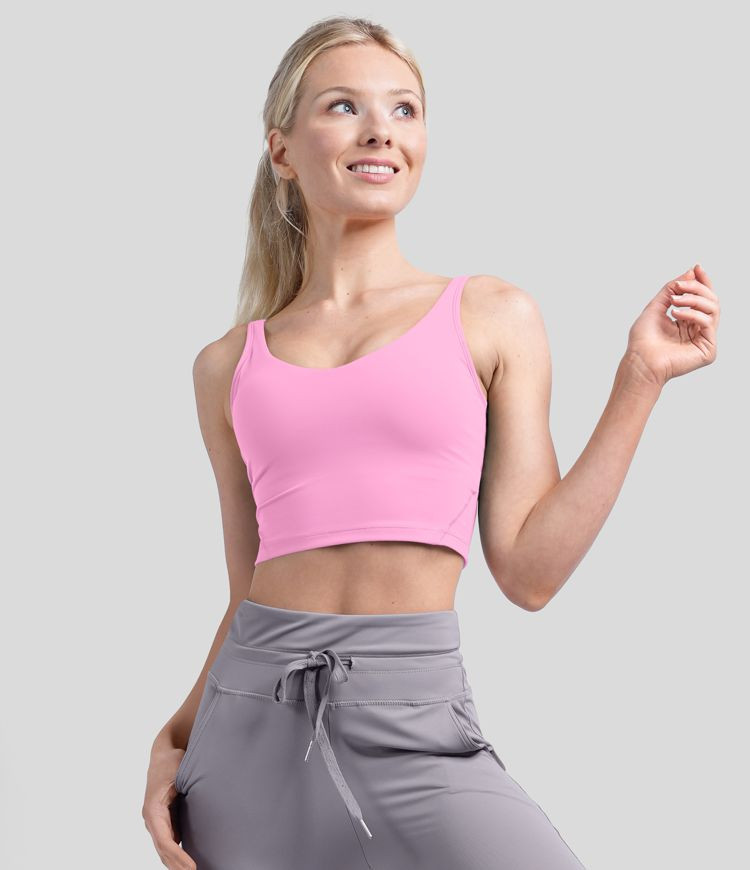 Women’s Padded V Neck Cropped Yoga Tank Top - Halara | HALARA