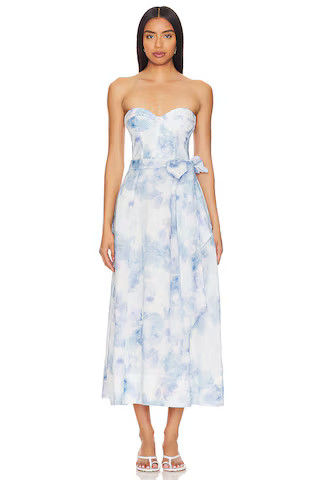 Bardot Vibrant Midi Dress in Aqua Tie Dye from Revolve.com | Revolve Clothing (Global)
