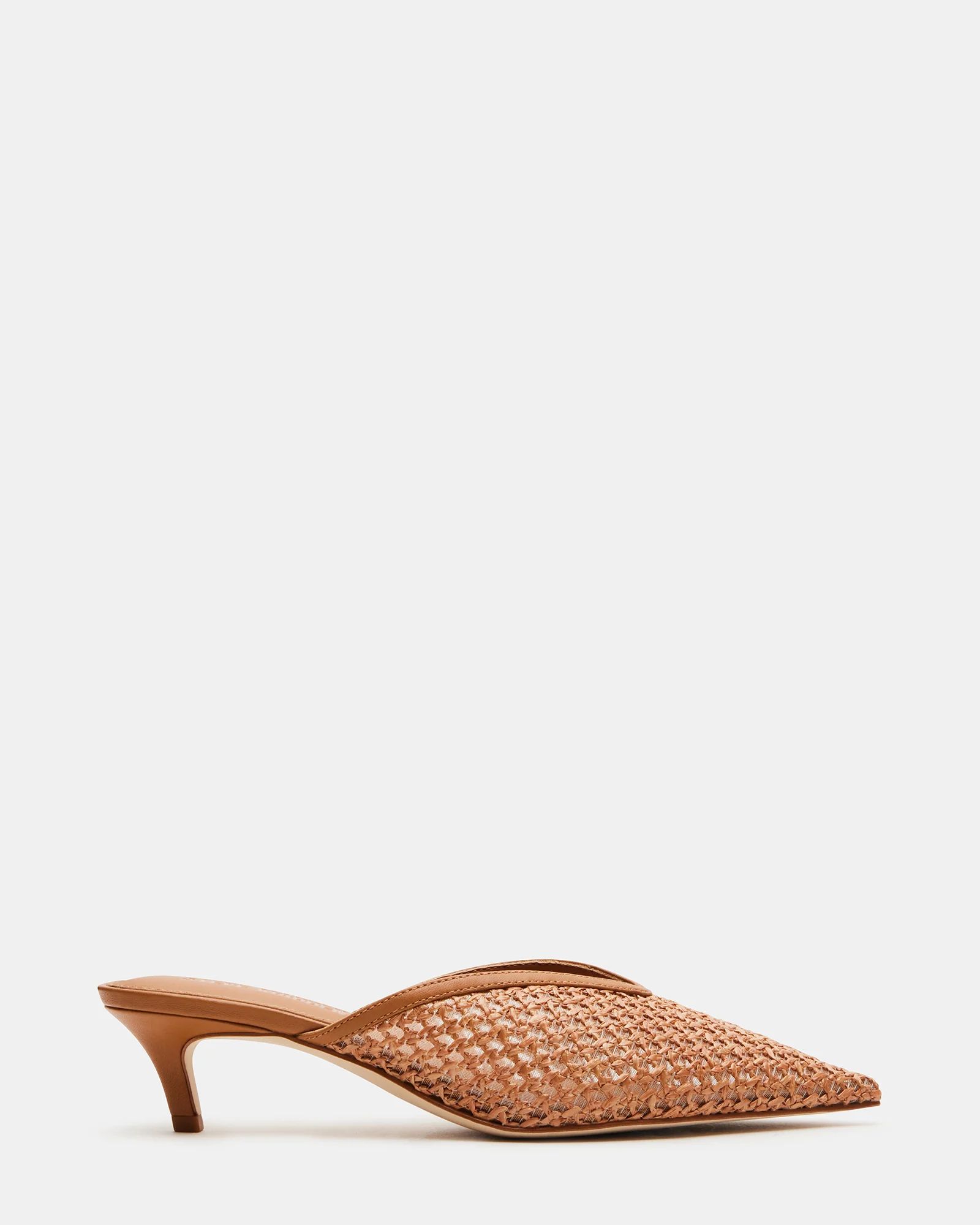 LIVIA Tan Multi Kitten Heel Mule | Women's Heels | Steve Madden (US)