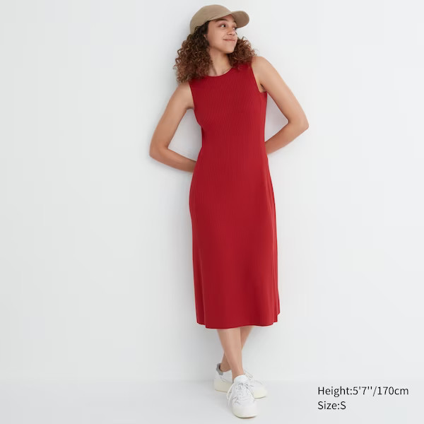 Cotton Knit Sleeveless Dress | UNIQLO (US)