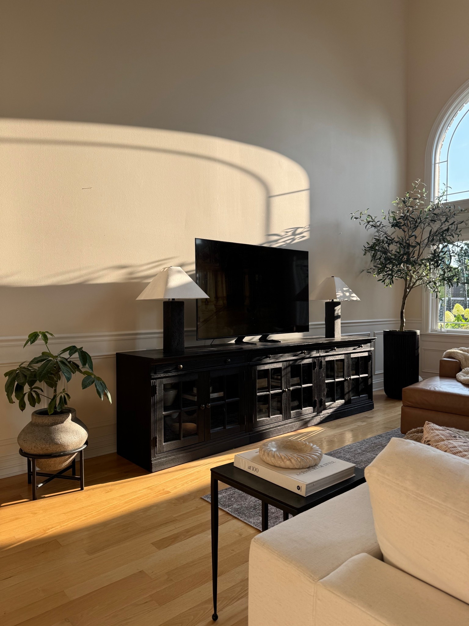 Media console and golden hour ✨ fall decor in our home but always keeping my real plants around and faux olive tree! 

#LTKSeasonal #LTKHome #LTKSaleAlert