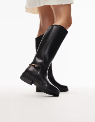 Tommy Hilfiger long riding boots in black | ASOS (Global)
