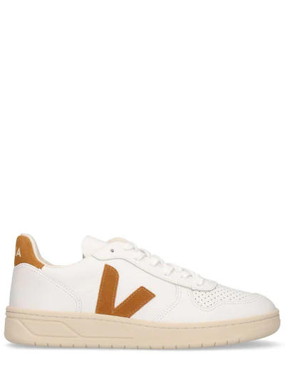 Veja - V-10 leather sneakers - White/Brown | Luisaviaroma | Luisaviaroma
