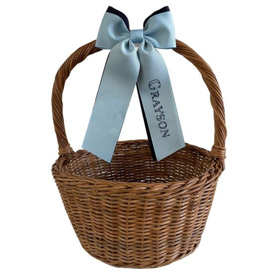 Winn and William Block Name Basket Bow | The Tot