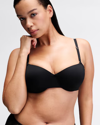 Vanishing Lightly Lined Balconette Bra in Black size 32D | Soma Women's Bras, Smoothing Bra | SOMA