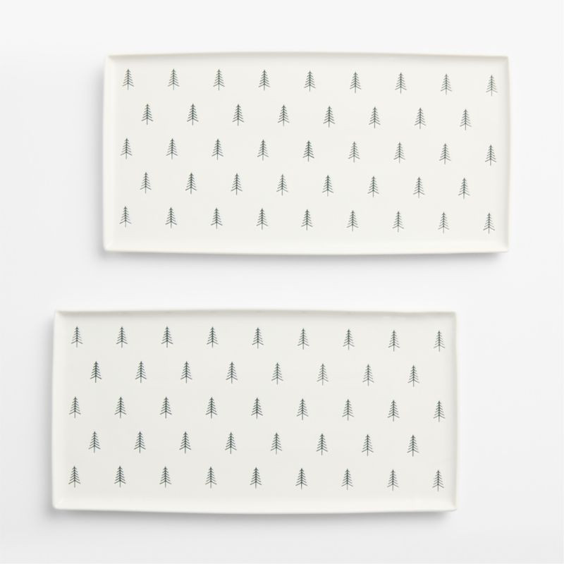 Nordic Trees Platters, Set of 2 | Crate & Barrel