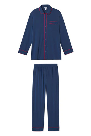 DreamKnit Button Down Set in Cadet | Lake Pajamas