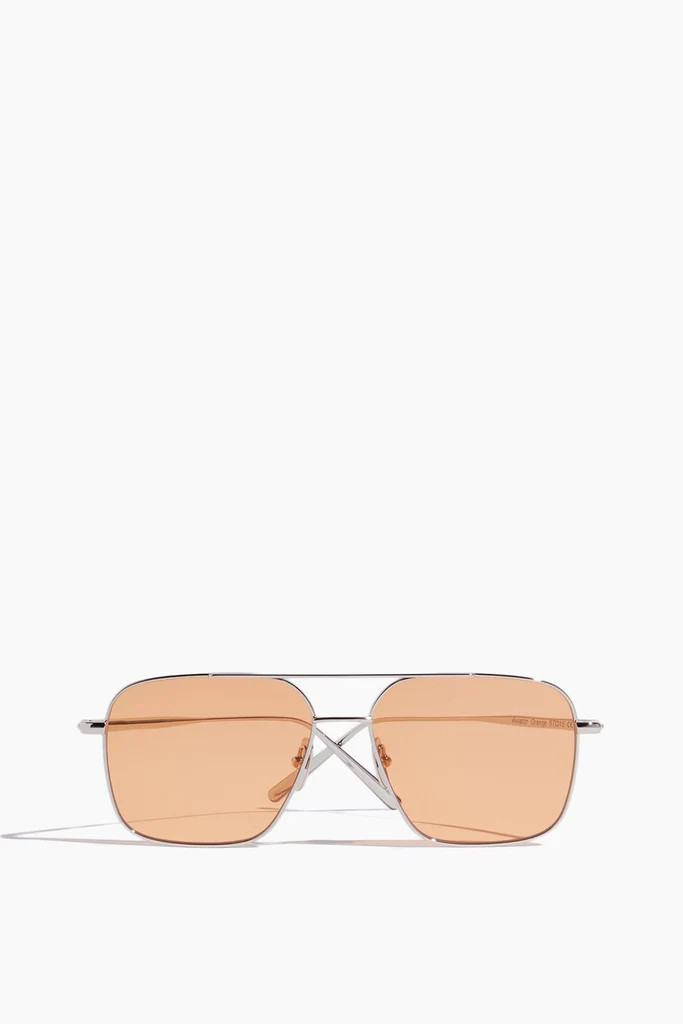 Aviator Sunglasses in Silver/Orange | Hampden Clothing