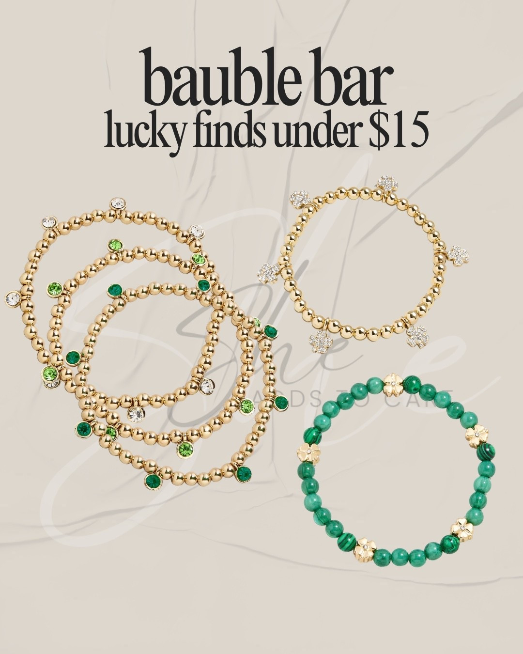 Stacking bracelets under $15 🍀 

#LTKootd #LTKSaleAlert