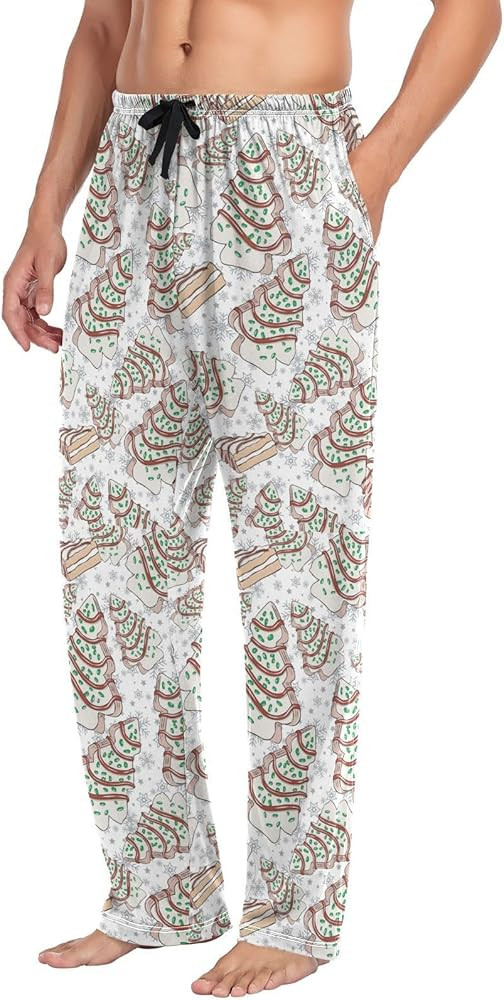 Mens Pajama Pants Christmas Tree Cake Pajamas Soft Cute Mens Lounge Pants with Pockets Mens Sleep... | Amazon (US)