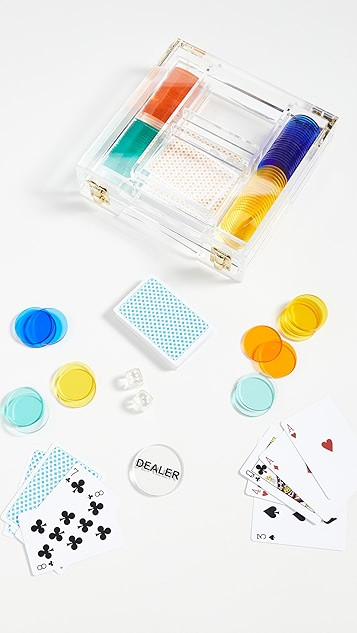 Lucite Poker Set | Shopbop