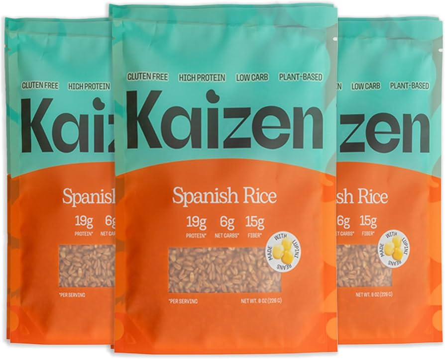 Kaizen Low Carb Keto Spanish Rice -High Protein (20g), Keto Friendly, Gluten-Free, Plant-Based, M... | Amazon (US)