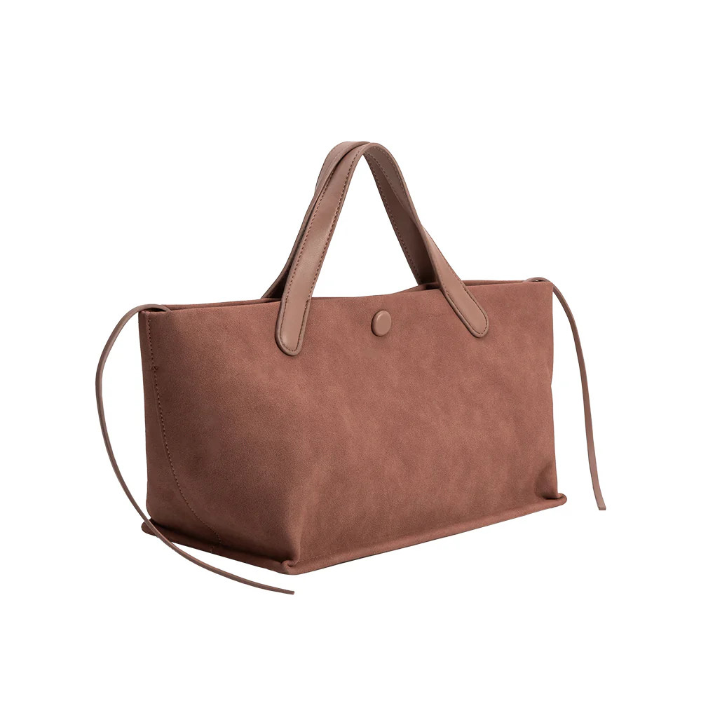 Mauve Jill Recycled Vegan Suede Leather Tote Bag | Melie Bianco | Melie Bianco