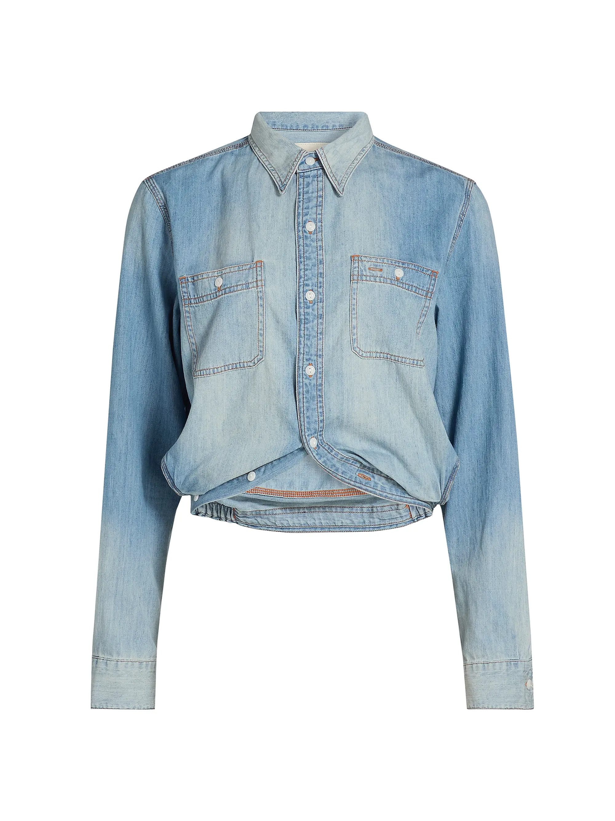 Wrap Around Denim Work Shirt | Saks Fifth Avenue