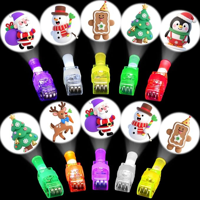 Budbof 36PCS Christmas Finger Lights Party Favors Toys for Kids Bulk Xmas Themed Classroom Prizes... | Amazon (US)